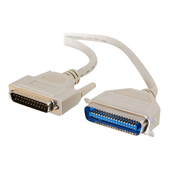 C2G 6ft IEEE-1284 DB25 Male to Centronics 36 Male Parallel Printer Cable