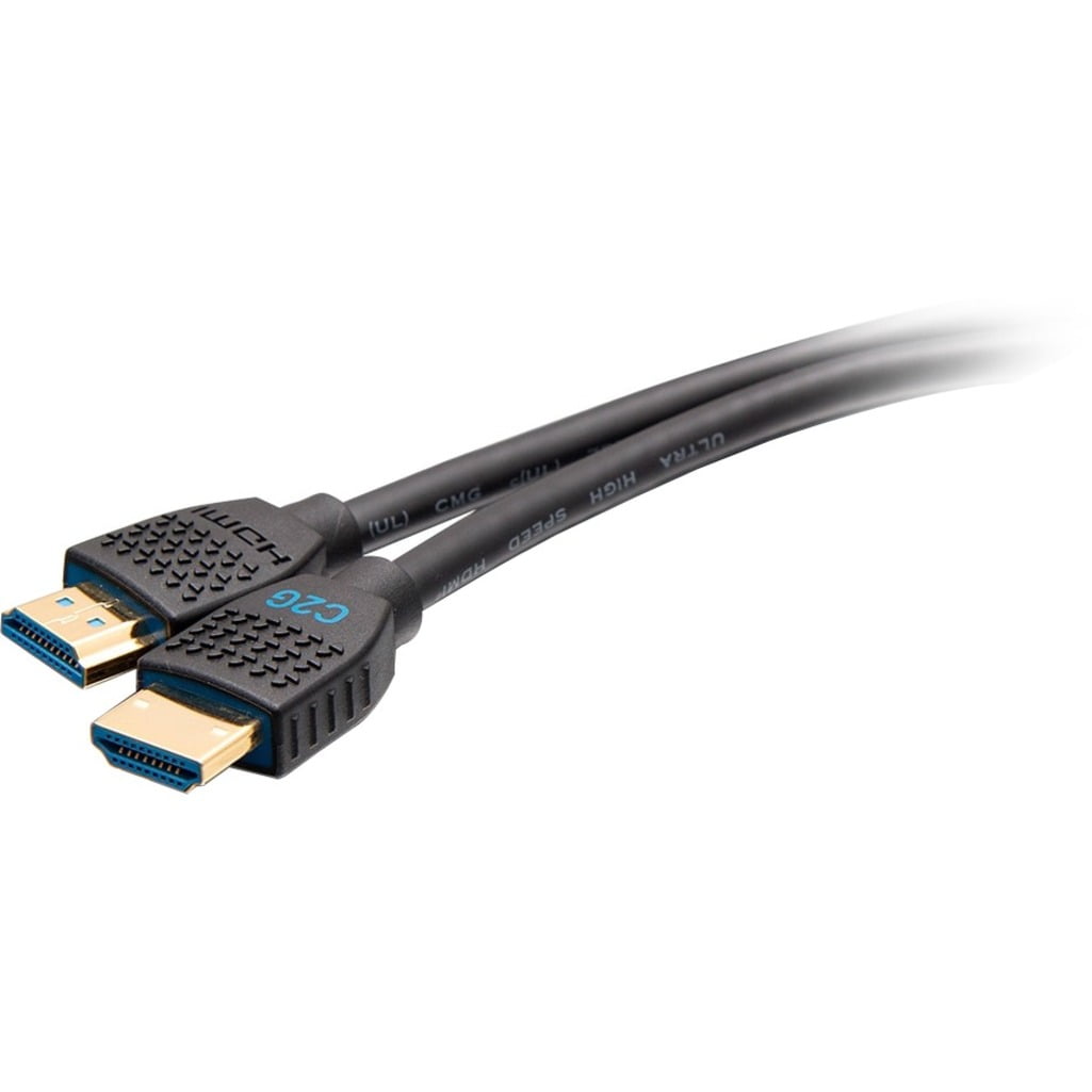 C2G 6ft Performance Ultra High Speed HDMI Cable 2.1 w/ Ethernet - 8K 60Hz, Black Jacket, Blue Insulation