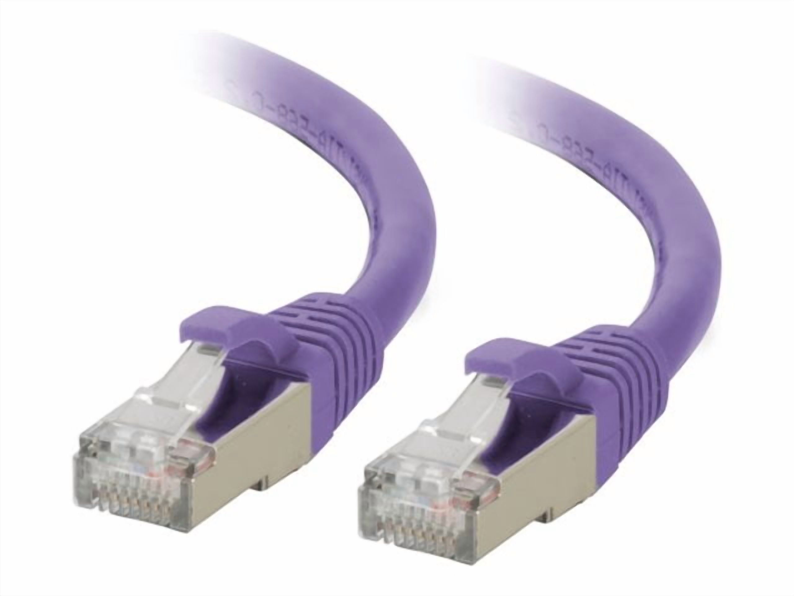 C2G 7ft (2.1m) Cat6a Snagless Shielded (STP) Ethernet Network Patch Cable, Purple, RJ45, M/M