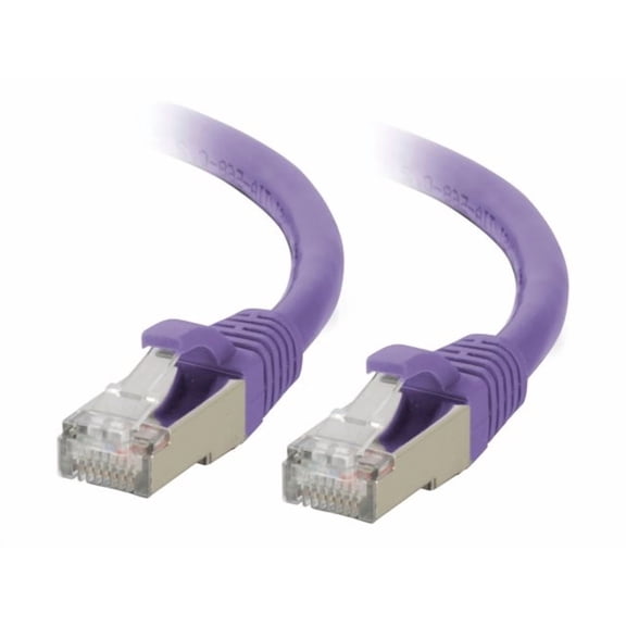 C2G 7ft (2.1m) Cat6a Snagless Shielded (STP) Ethernet Network Patch Cable, Purple, RJ45, M/M