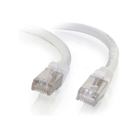 C2G 8ft Cat6 Snagless Shielded (STP)Ethernet Network Patch Cable - White - patch cable - 8 ft - white