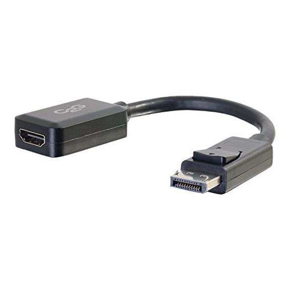C2G Legrand DisplayPort to HDMI, Male to Female Displayport Cable, Black DisplayPort Cable, 8 Inch Digital Display Cable, 1 Count, C2G 54322