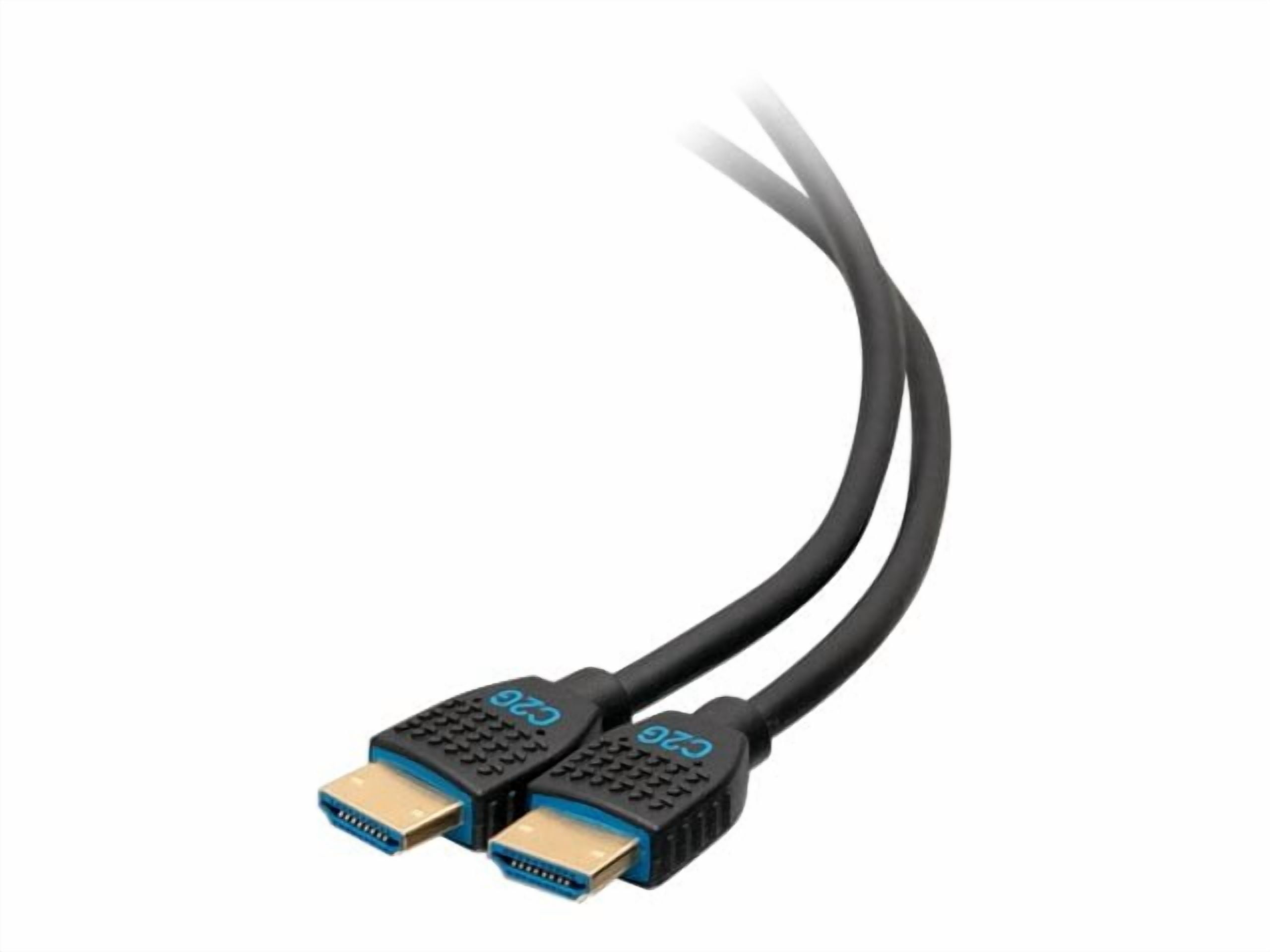 C2G C2G10374 1.64 ft. (0.50m) Black Performance Series Ultra Flexible High Speed HDMI Cable - 4K 60Hz In-Wall, CMG (FT4) Rated Male to Male