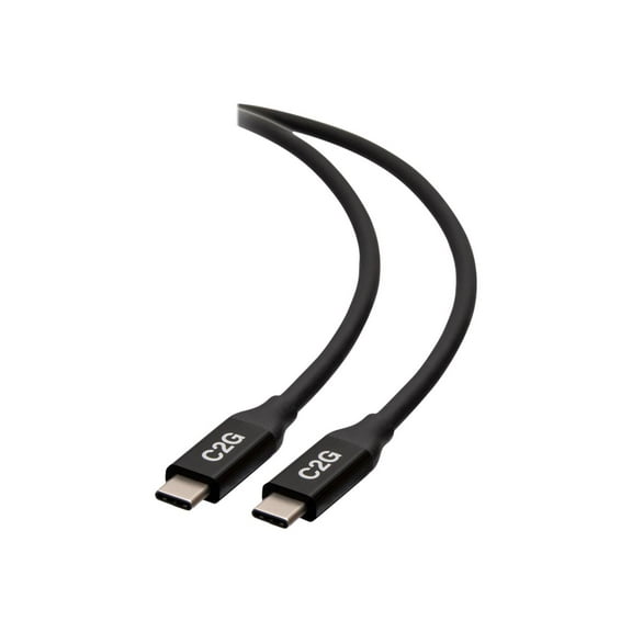 C2G C2G28877 2.5 ft. 20V 5A USB-C Male to USB-C Male Cable with USB4 40Gbps
