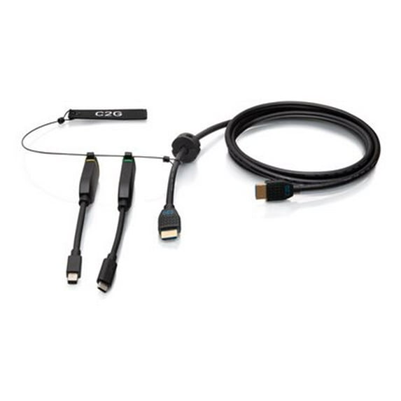 C2G C2G30056 10 ft. Premium HDMI Dongle Ring Mini Dispay Port & USB-C