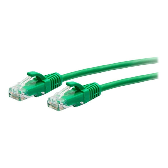 C2G 1ft (0.3m) Cat6a Snagless Unshielded (UTP) Slim Ethernet Cable, Cat6a Slim Network Patch Cable, PoE, Green, RJ45, M/M