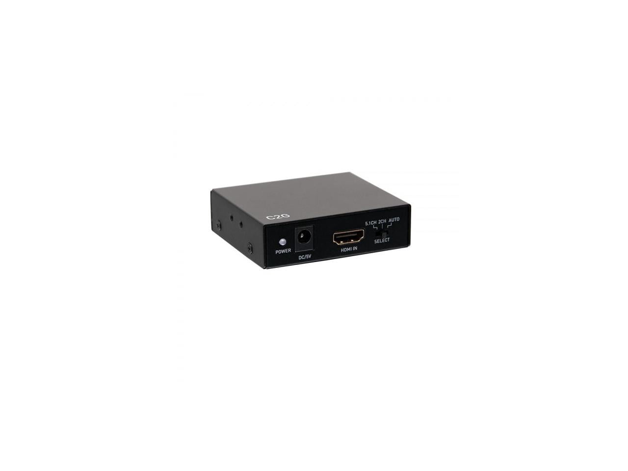C2G C2G41003 HDMI Audio Extractor with TOSLINK, SPDIF and 3.5mm - 4K 60Hz