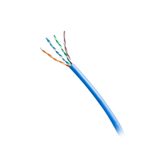 C2G 1000ft (304.8m) TAA-Compliant Cat6 Bulk Unshielded (UTP) Ethernet Network Cable with Solid Conductors-Riser CMR-Rated - Blue - Bulk cable - TAA Compliant - 1000 ft - 0.2 in - UTP - CAT 6 - CMR - riser, solid - blue