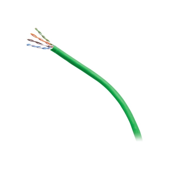 C2G 1000ft (304.8m) TAA-Compliant Cat6 Bulk Unshielded (UTP) Ethernet Network Cable with Solid Conductors-Plenum CMP-Rated - Green - Bulk cable - TAA Compliant - 1000 ft - 0.2 in - UTP - CAT 6 - CMP - solid, plenum-rated - green