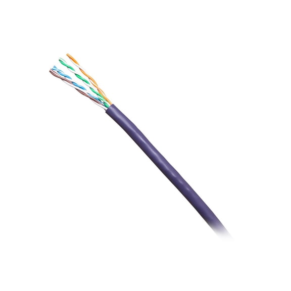 C2G 1000ft (304.8m) TAA-Compliant Cat6 Bulk Unshielded (UTP) Ethernet Network Cable with Solid Conductors-Riser CMR-Rated - Purple - Bulk cable - TAA Compliant - 1000 ft - 0.2 in - UTP - CAT 6 - CMR - riser, solid - purple