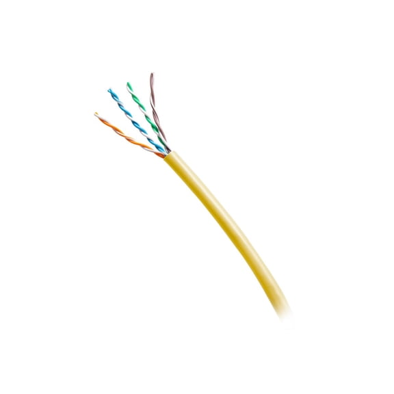 C2G 1000ft (304.8m) TAA-Complaint Cat6 Bulk Unshielded (UTP) Ethernet Network Cable with Solid Conductors-Riser CMR-Rated - Yellow - Bulk cable - TAA Compliant - 1000 ft - 0.2 in - UTP - CAT 6 - CMR - riser, solid - yellow