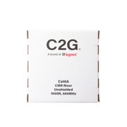 C2G 1000ft 304.8m TAA-Compliant Cat6a Bulk Unshielded UTP Ethernet Network Cable with Solid Conductors-Riser CMR-Rated - Black - Bulk cable - TAA Compliant - 1000 ft - 0.3 in - UTP - CAT 6a - CMR - riser, solid - black