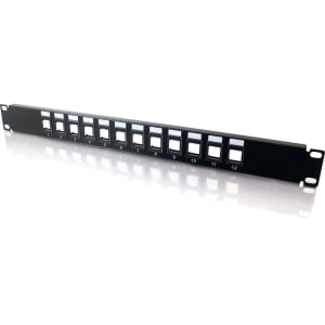 C2G/Cables To Go 03857 12-Port Blank Keystone / Multimedia Patch Panel