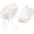 thumbnail image 1 of C2G RJ45 Cat5E Modular Plug (with Load Bar) for Round Solid/Stranded Cable - network connector - clear, 1 of 4