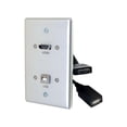thumbnail image 1 of C2G/Cables to Go 39874 HDMI and USB Pass Through Single Gang Wall Plate, Brushed Aluminum, 1 of 4