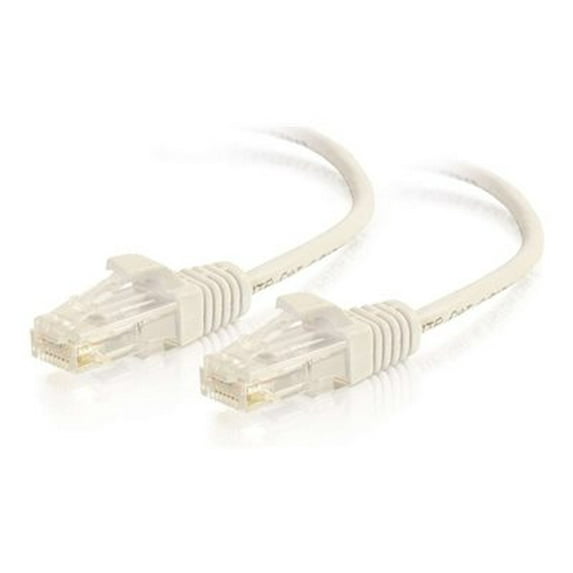 C2G - Patch cable - RJ-45 (M) to RJ-45 (M) - 15.2 cm - 0.1 in - UTP - CAT 6 - CMR - indoor, molded, snagless, stranded copper - white