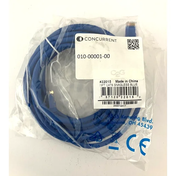 C2G Cat6 Snagless Blue 15Ft. (Lot Of 2)