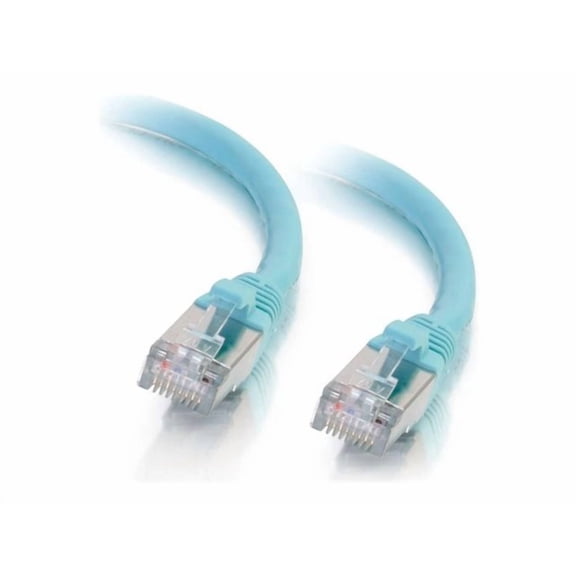 C2G Cat6a Snagless Shielded (STP) Network Patch Cable - patch cable - 12 ft - aqua