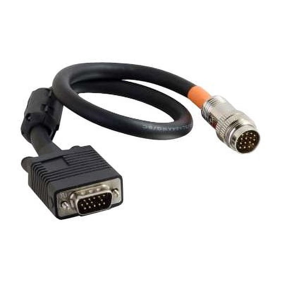 C2G RapidRun VGA (HD15) Flying Lead - Video cable - VGA - HD-15 (M) to MUVI connector (M) - 1.5 ft - black