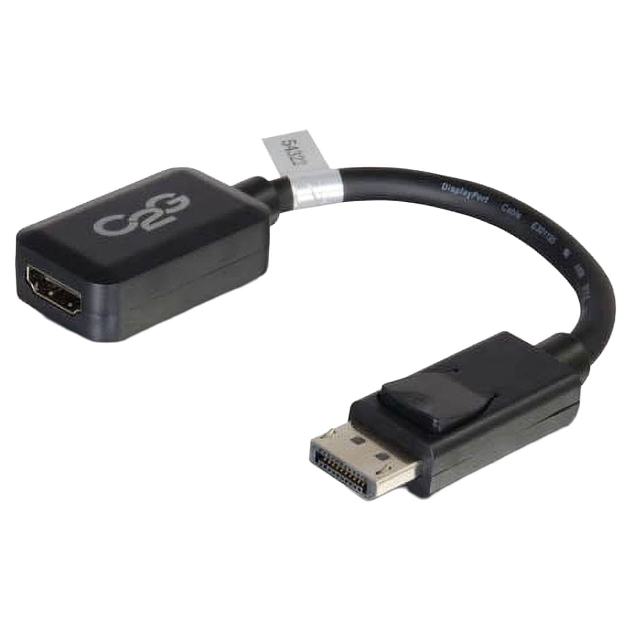 C2G Legrand DisplayPort to HDMI, Male to Female Displayport Cable, Black DisplayPort Cable, 8 Inch Digital Display Cable, 1 Count, C2G 54322