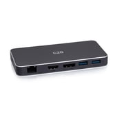 C2G USB-C 7-in-1 Dual Display MST Docking Station with HDMI, DisplayPort , Ethernet, USB, and Power Delivery up to 100W, 4K 60Hz