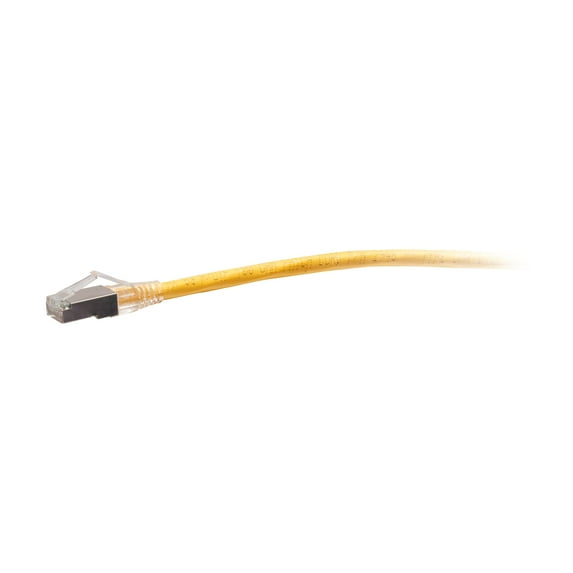 C2G 30ft Cat6a Snagless Shielded Ethernet Cable - TAA Compliant F-Series - Yellow - Patch cable - TAA Compliant - RJ-45 (M) to RJ-45 (M) - 9.14 m - 0.2 in - STP - CAT 6a - CMR - molded, snagless - yellow
