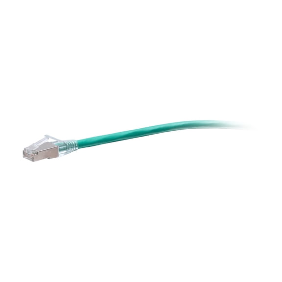 C2G 10ft Cat6a Snagless Shielded Ethernet Cable - TAA Compliant F-Series - Green - Patch cable - TAA Compliant - RJ-45 (M) to RJ-45 (M) - 3.05 m - 0.2 in - STP - CAT 6a - CMR - molded, snagless - green