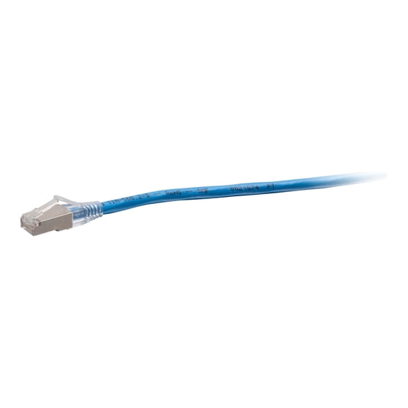 C2G 10ft Cat6a Snagless Shielded Ethernet Cable - TAA Compliant F-Series - Blue - Patch cable - TAA Compliant - RJ-45 (M) to RJ-45 (M) - 3.05 m - 0.2 in - STP - CAT 6a - CMR - molded, snagless - blue