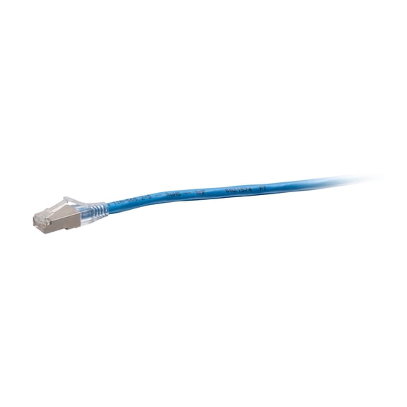 C2G 20ft Cat6a Snagless Shielded Ethernet Cable - TAA Compliant F-Series - Blue - Patch cable - TAA Compliant - RJ-45 (M) to RJ-45 (M) - 6.1 m - 0.2 in - STP - CAT 6a - CMR - molded, snagless - blue