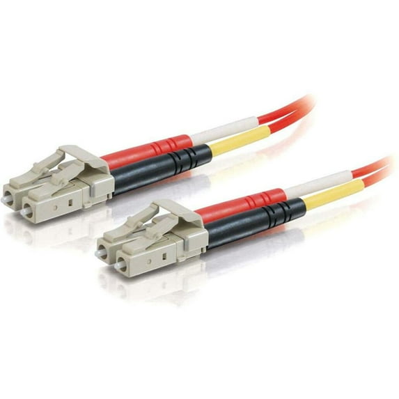 C2G 2m LC-LC 62.5/125 OM1 Duplex Multimode PVC Fiber Optic Cable, Red