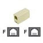 C2G In-line Modular Coupler - phone coupler - ivory