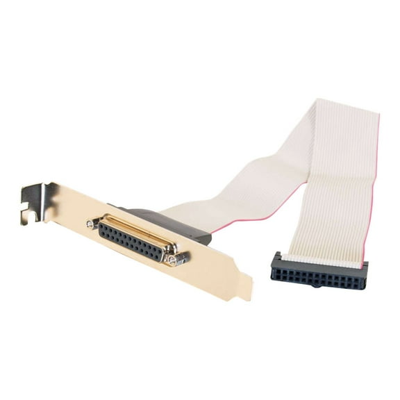 C2G Parallel Add-A-Port Adapter Cable with Bracket - parallel panel - 1 ft