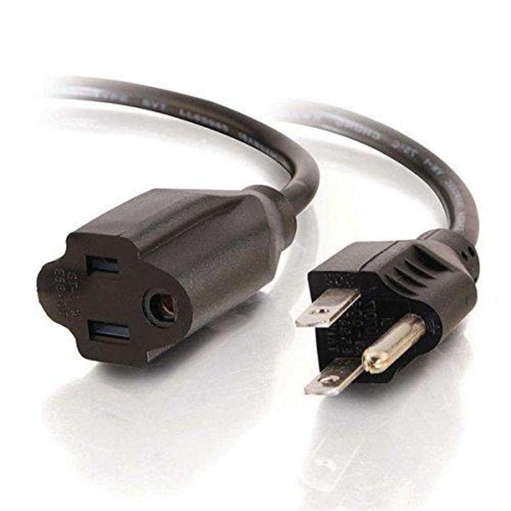 8ft Black 16 AWG Molded Power Extension Cable