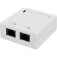 thumbnail image 1 of C2G/Cables To Go 03837 2-Port Cat5E Surface Mount Box - White, 1 of 7