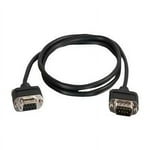 C2G 52161 Serial RS232 DB9 Cable with Low Profile Connectors M/F, in-Wall CMG-Rated, Black (25 Feet, 7.62 Meters)