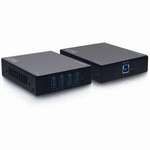C2G Superbooster 4-Port USB over Cat6a Extender Kit, USB 3.2 Gen1 (5Gbps)