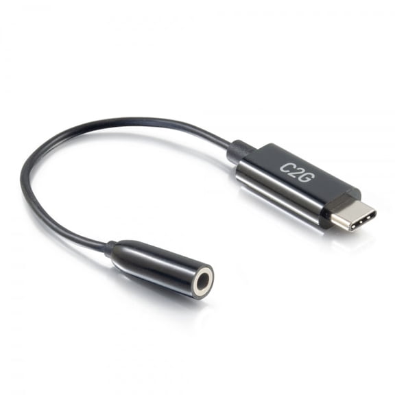 C2g Usb C To Aux (3.5mm) Adapter - Usb C Audio Adapter - Usb-c To Headphone Jack Adapter - Usb-c Male To Stereo Mini Jack Female