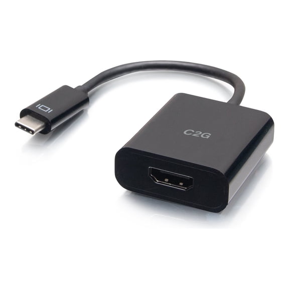 C2G USB-C to HDMI Audio/Video Adapter Converter, 4K 60Hz, Black