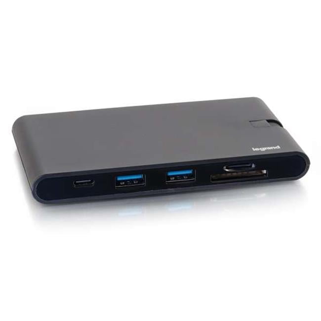 C2G  USB C to HDMI, VGA & Ethernet Hub with SD Card Reader & Power - USB C Hub