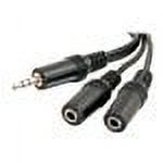C2G Value Series 6ft One 3.5mm Stereo Male to Two 3.5mm Stereo Female Y-Cable - audio splitter - 6 ft - image 1 of 3