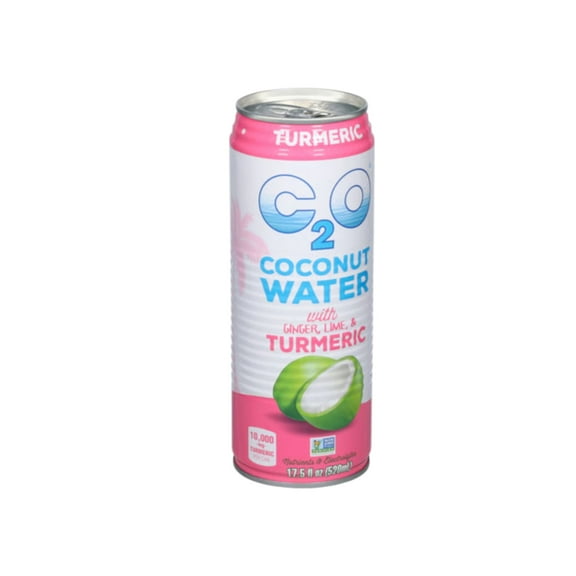 C2O Pure Coconut Water with Ginger, Lime and Turmeric, 17.5 fl oz