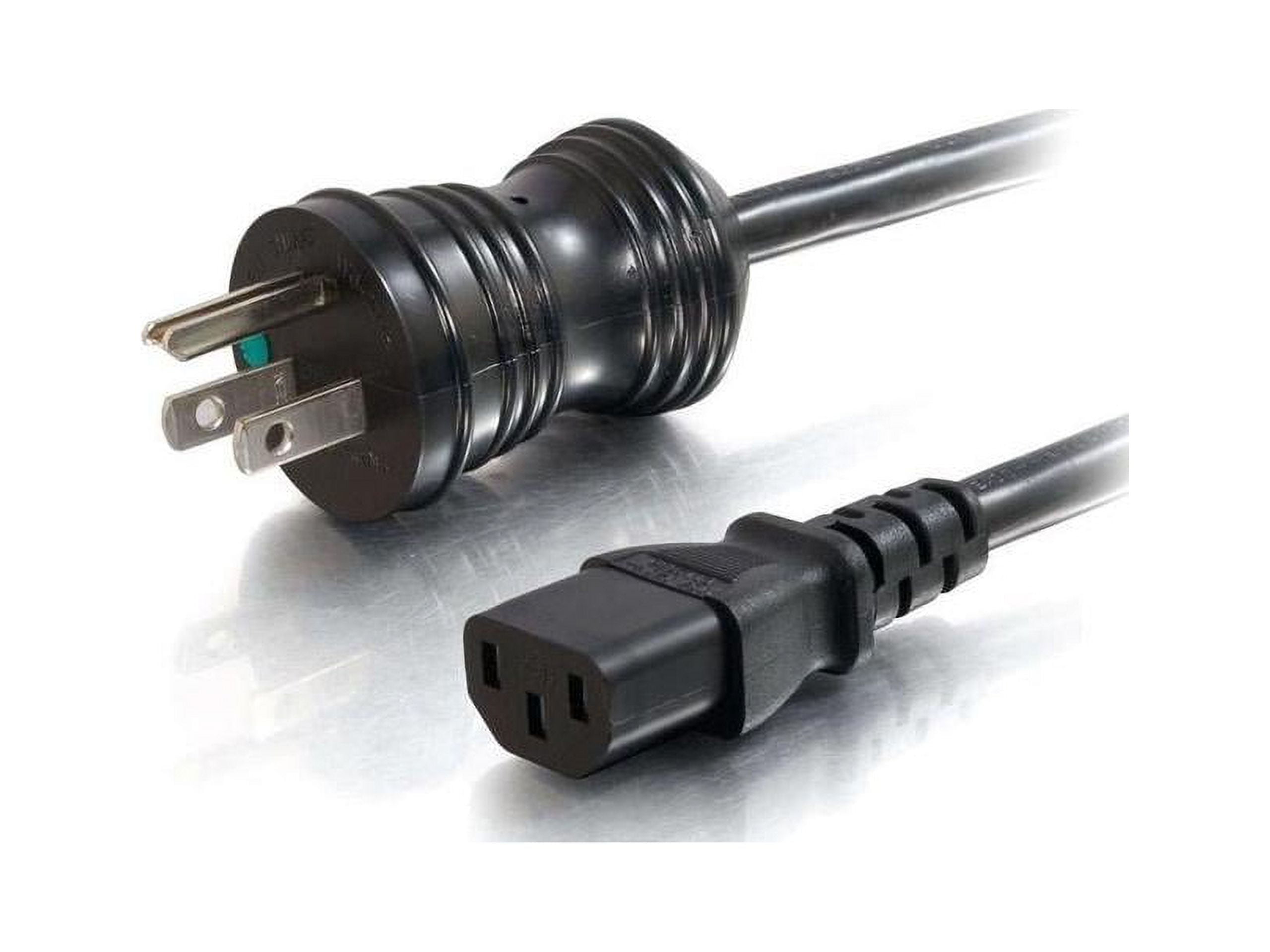 C2g 10Ft 18 Awg Hospital Grade Power Cord (Nema 5-15P To Iec320c13) - Black