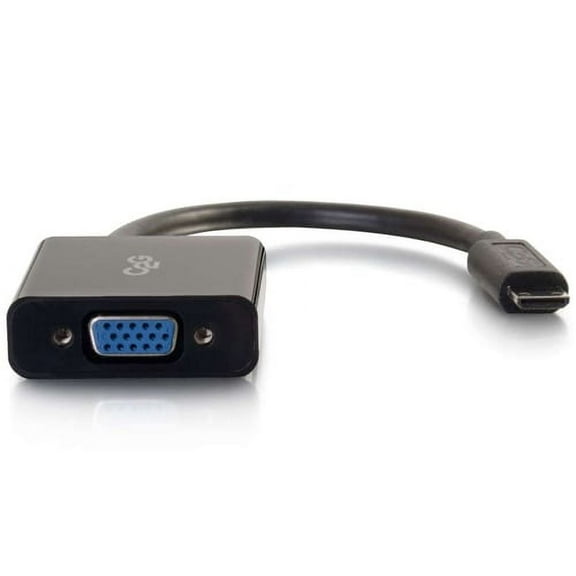 C2G 8in Mini HDMI to VGA Adapter - Mini HDMI Adapter - Male to Female Black - Video converter - HDMI - VGA - black