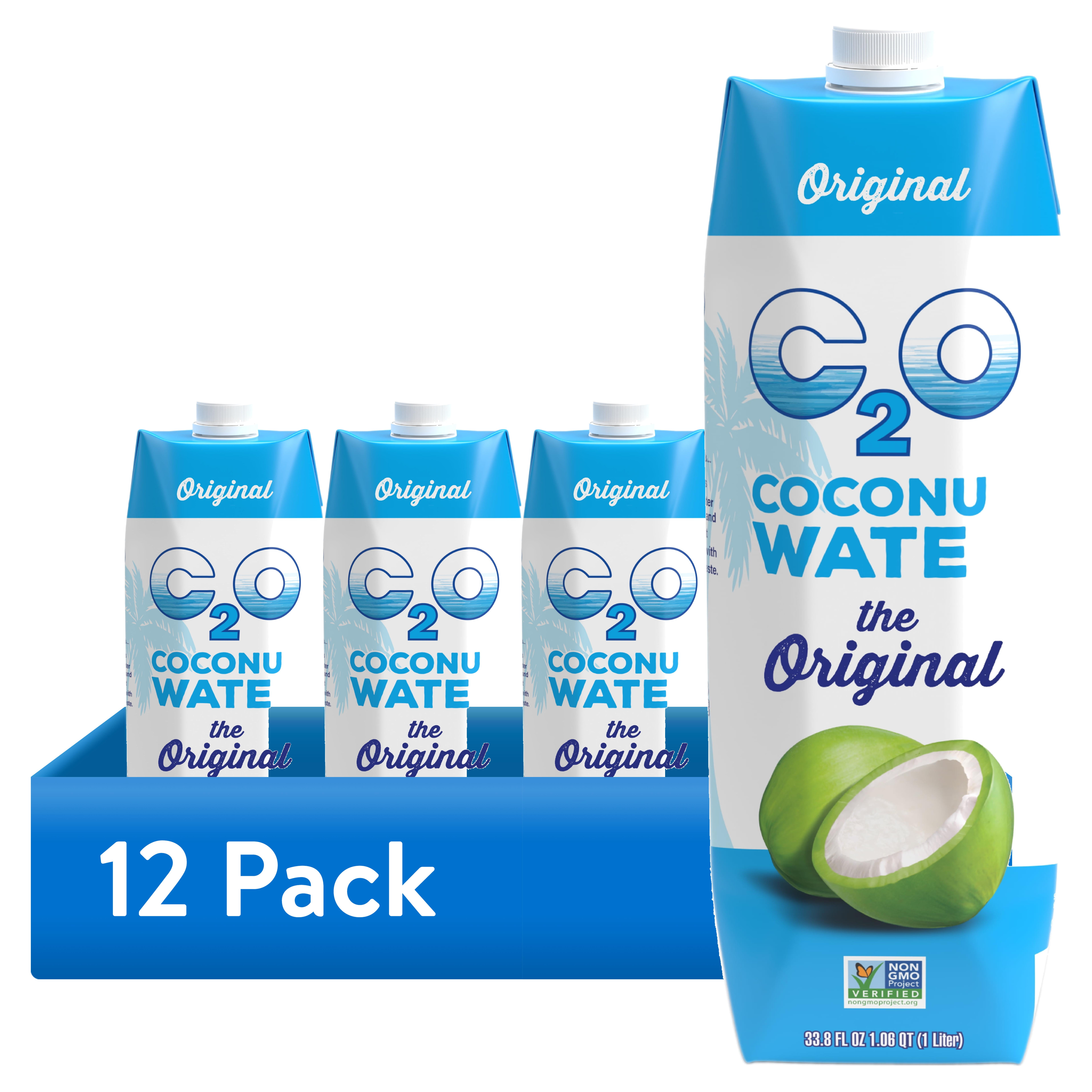 (12 pack) C2O Pure Coconut Water, Ready to Drink, 33.8 fl oz Prisma Pack