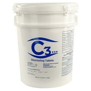 C3 3" Stabilized Chlorine Tablets for Swimming Pool and Hot Tubs | 25 lbs