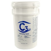 C3 3" Stabilized Chlorine Tablets for Swimming Pool and Hot Tubs | 50 lbs