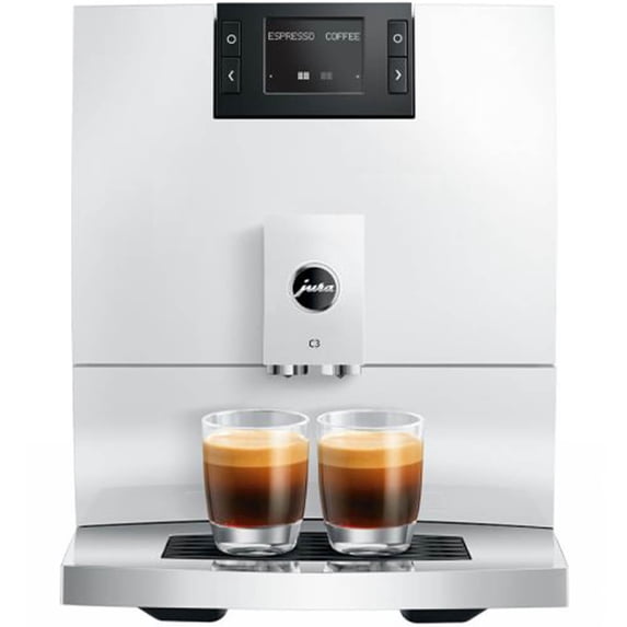 Jura 15780 C3 Automatic Coffee Machine - Piano White