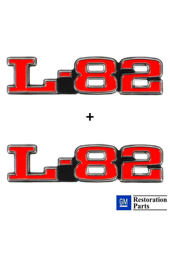 C3 CORVETTE 75-79 L-82 HOOD EMBLEMS OFFICIAL GM RESTORATION EMBLEM BOTH SIDES FITS: 75-79 CORVETTES