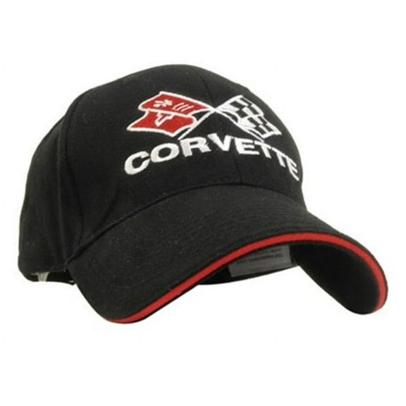 C3 Corvette Black & Red Piping Cotton Hat