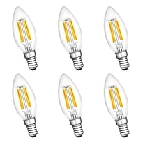 C7 LED Light Bulb, E12 Base, 0.5W, 2700K Warm White, Non-Dimmable, Opal ...